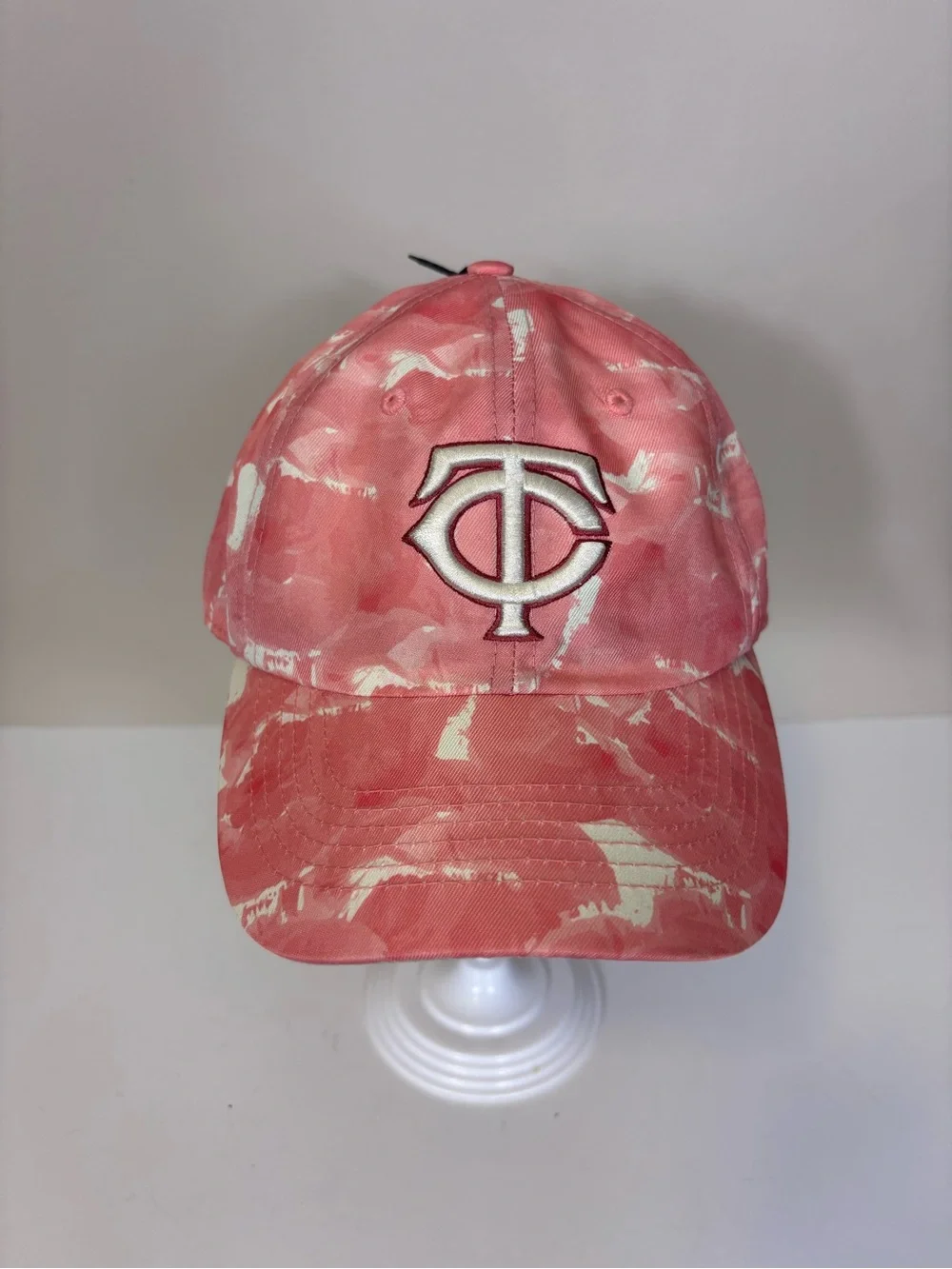 New MLB Pink Tie-Dye Minnesota Twins Hat with White Logo